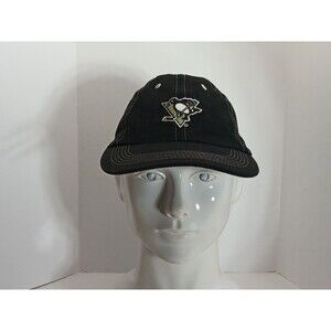 Pittsburgh Penguins Hat ProSport Image Baseball Cap Men's Adjustable Black NHL